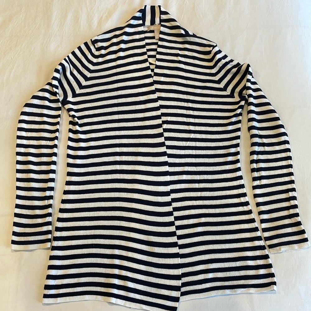 Banana Republic Navy Striped Sweater/Shrug - Small